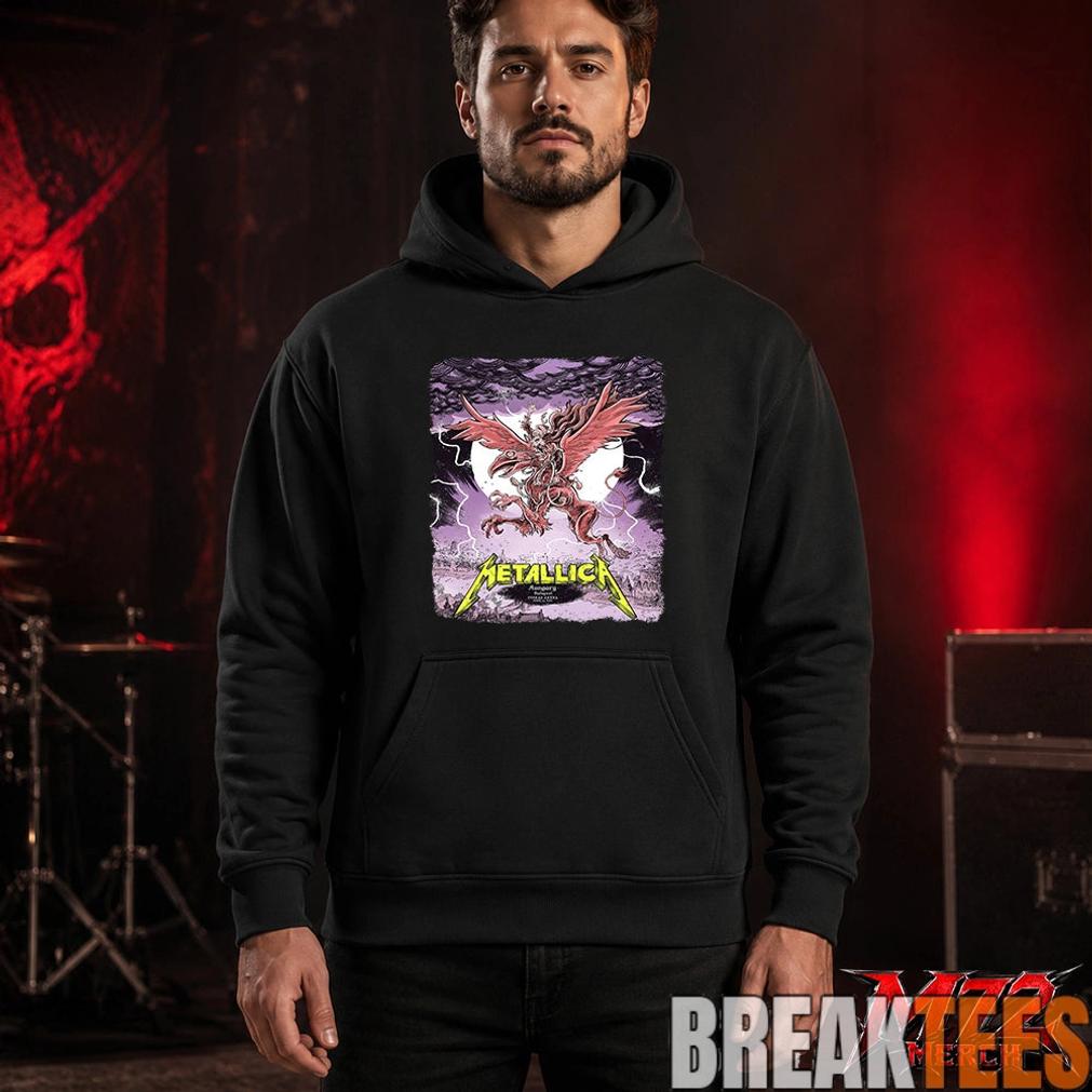 Metallica M72 World Tour June 13 2026 At Puskás Aréna Budapest Hungary Winged Beast Storm T-Shirt