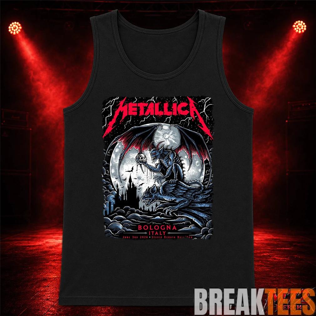 Metallica M72 World Tour June 3 2026 At Stadio Renato Dall’Ara Bologna Italy Gothic Demon Moon By Keith Stanley T-Shirt