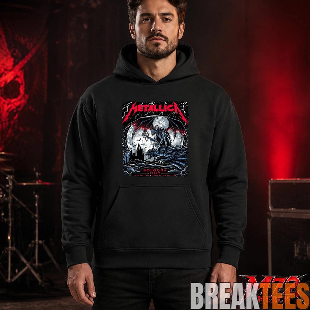 Metallica M72 World Tour June 3 2026 At Stadio Renato Dall’Ara Bologna Italy Gothic Demon Moon By Keith Stanley T-Shirt