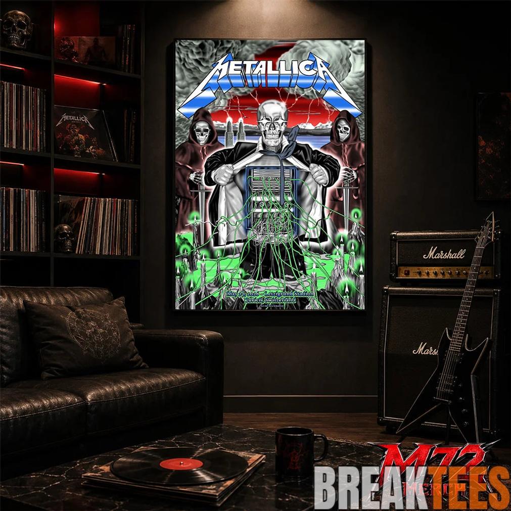 Metallica M72 World Tour May 27 2026 Zurich Switzerland Stadion Letzigrund by Luca Schenardi Poster Canvas