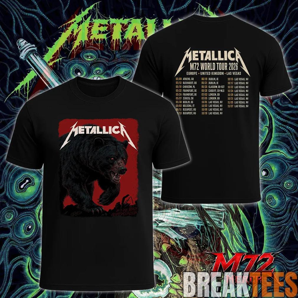 Metallica M72 World Tour May 30 2026 At Olympiastadion Berlin Germany Black Bear Artwork By JantaIsland 2 Side T-Shirt