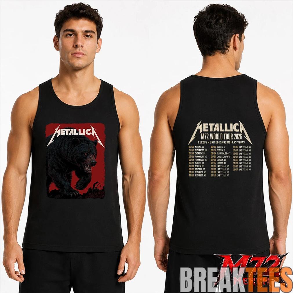 Metallica M72 World Tour May 30 2026 At Olympiastadion Berlin Germany Black Bear Artwork By JantaIsland 2 Side T-Shirt