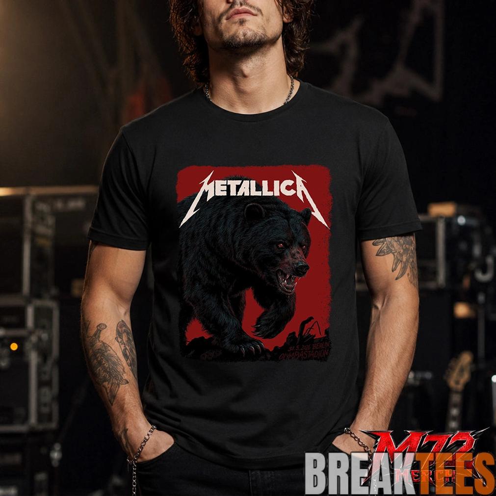 Metallica M72 World Tour May 30 2026 At Olympiastadion Berlin Germany Black Bear Artwork By JantaIsland T-Shirt