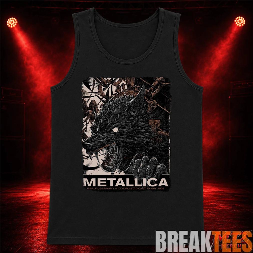 Metallica M72 World Tour May 30 2026 At Olympiastadion Berlin Germany Wolf Eclipse Artwork T-Shirt