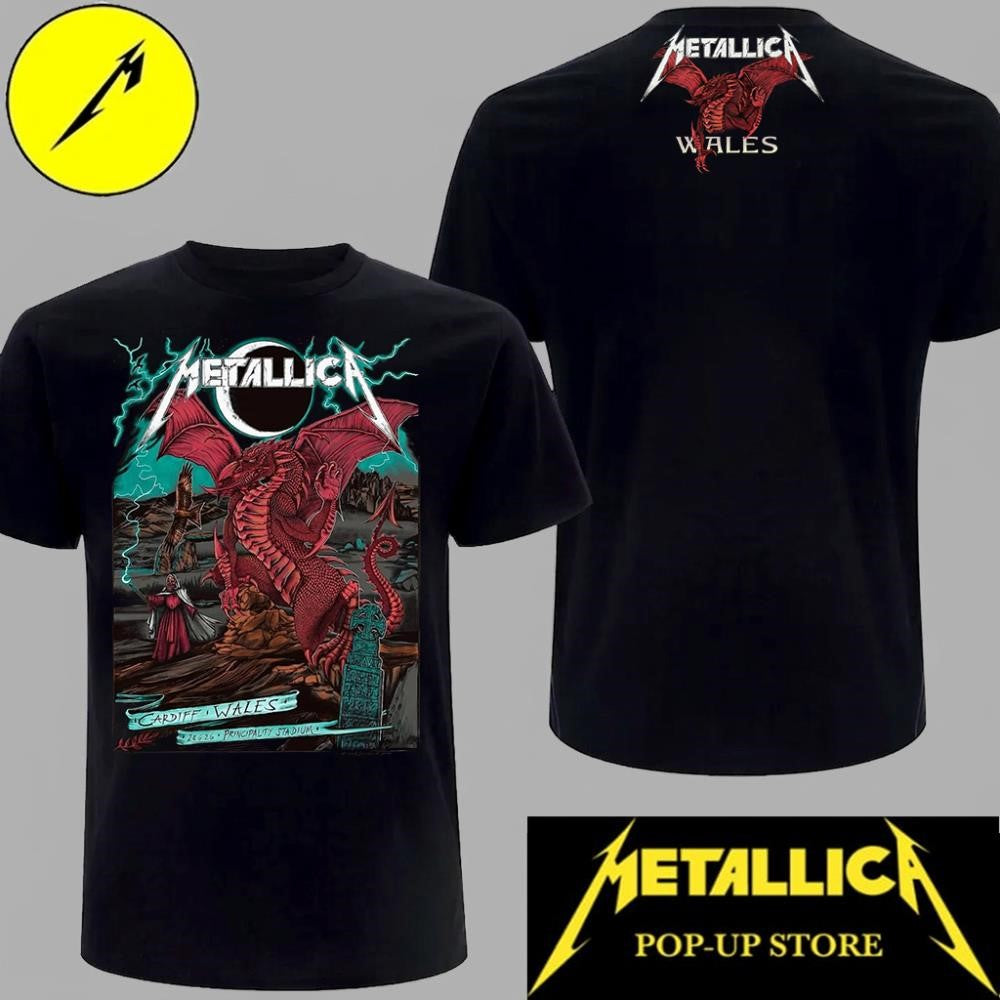 Metallica Principality Stadium Dragon Design Exclusive Shirt