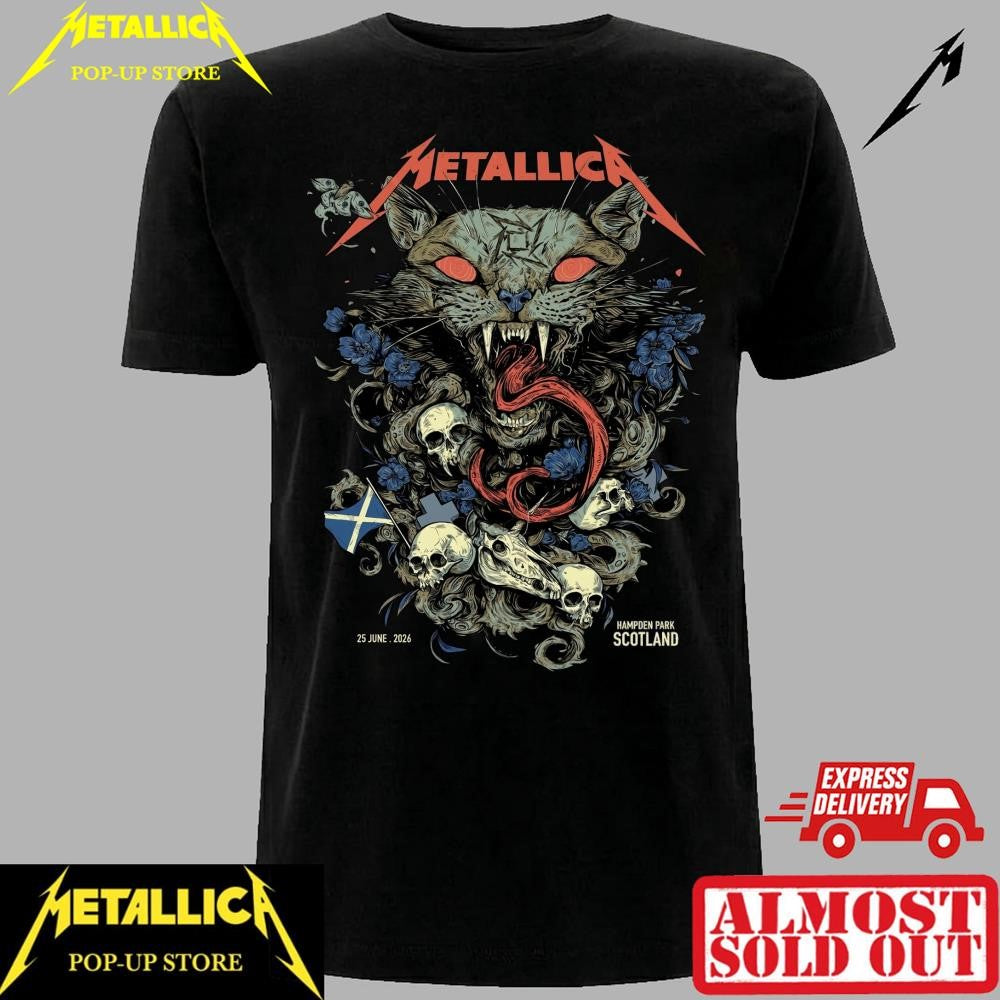Metallica Scotland M72 Tour 2026 Unisex T-Shirt – Exclusive WolfSkullJack Design