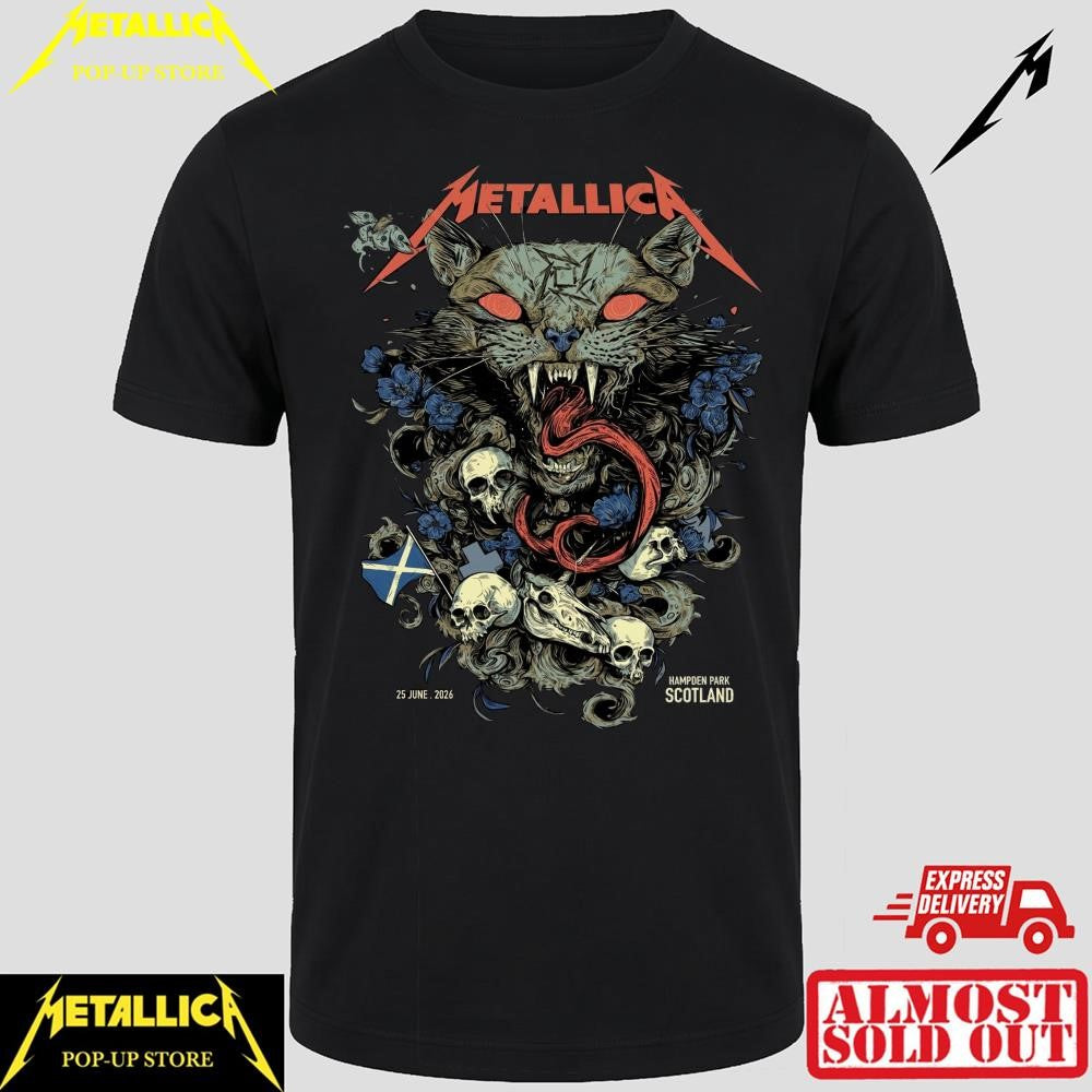 Metallica Scotland M72 Tour 2026 Unisex T-Shirt – Exclusive WolfSkullJack Design