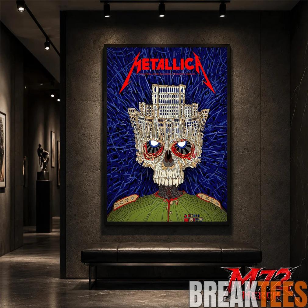 Metallica World Tour M72 May 13 2026 Bucharest Romania Arena Naional Palace Skull Poster Canvas