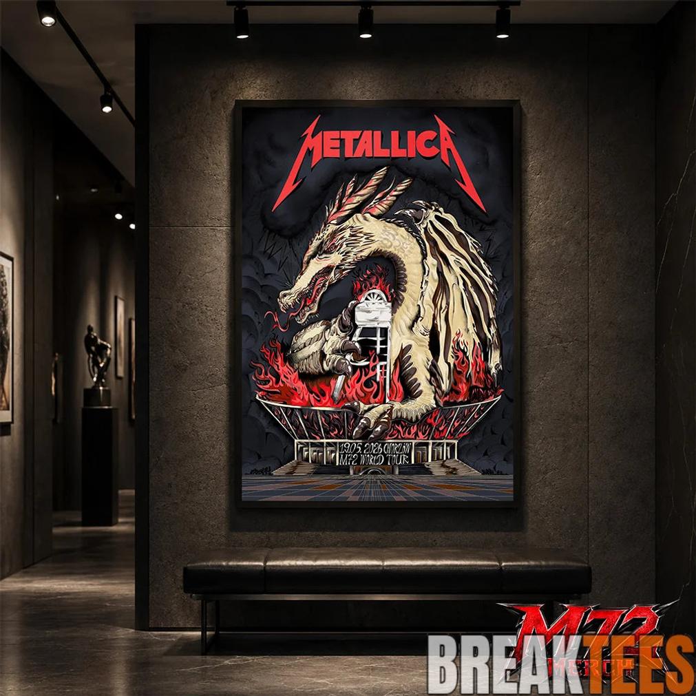 Metallica World Tour M72 May 19 2026 Chorzw Poland Stadion lski Dragon Stadium Poster Canvas