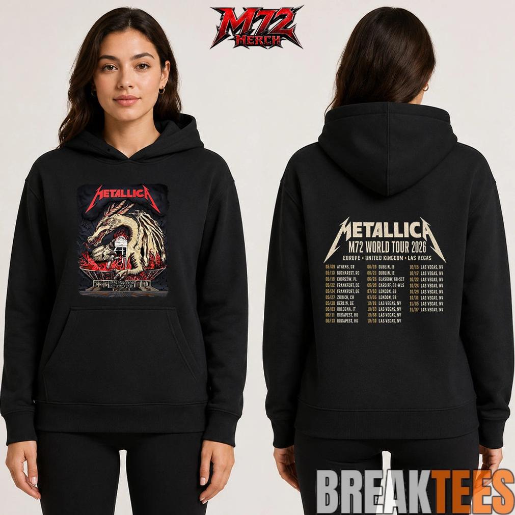 Metallica World Tour M72 May 19 2026 Chorzów Poland Stadion Śląski Dragon Stadium Two Sided Shirt