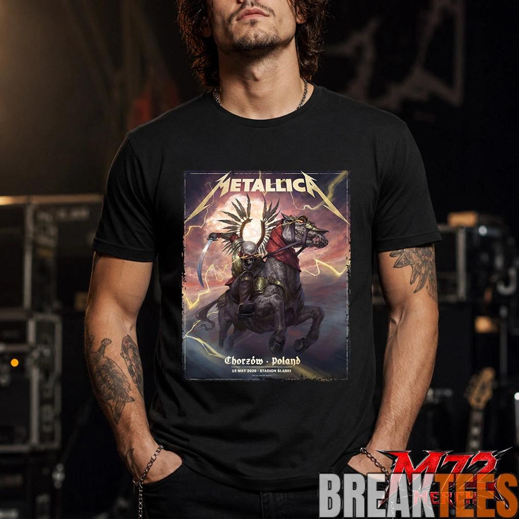 Metallica World Tour M72 May 19 2026 Chorzów Poland Stadion Śląski Horseman Skull T-Shirt