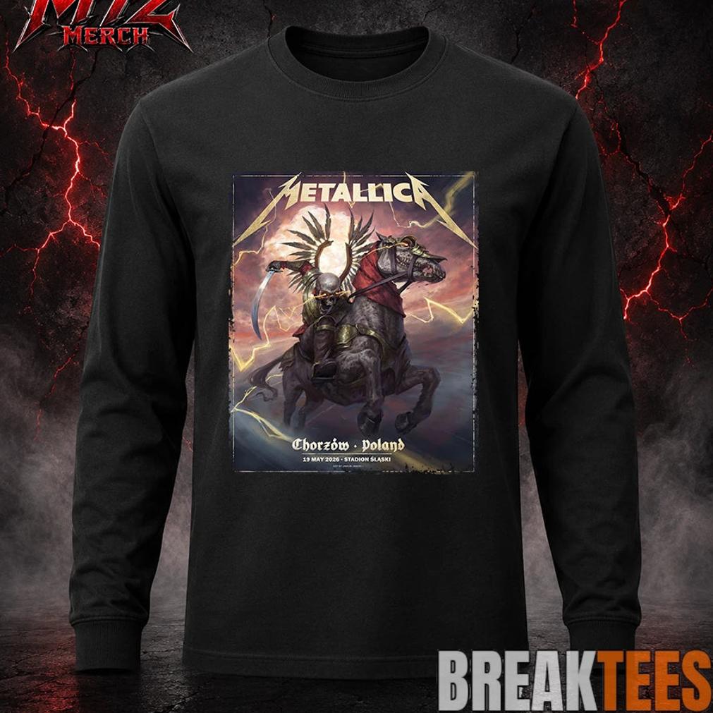 Metallica World Tour M72 May 19 2026 Chorzów Poland Stadion Śląski Horseman Skull T-Shirt