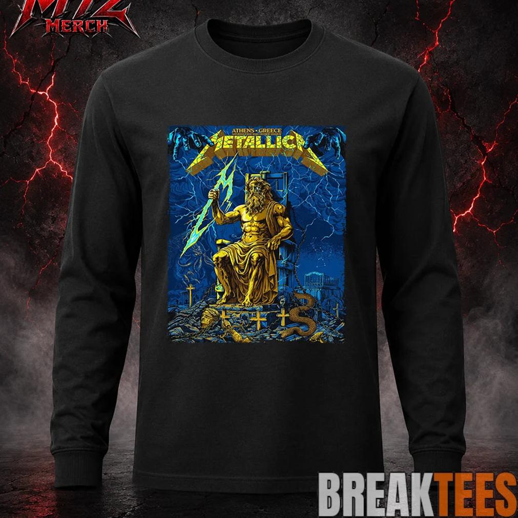 Metallica World Tour M72 May 9 2026 Athens Greece Olympic Stadium Zeus Thunder T-Shirt