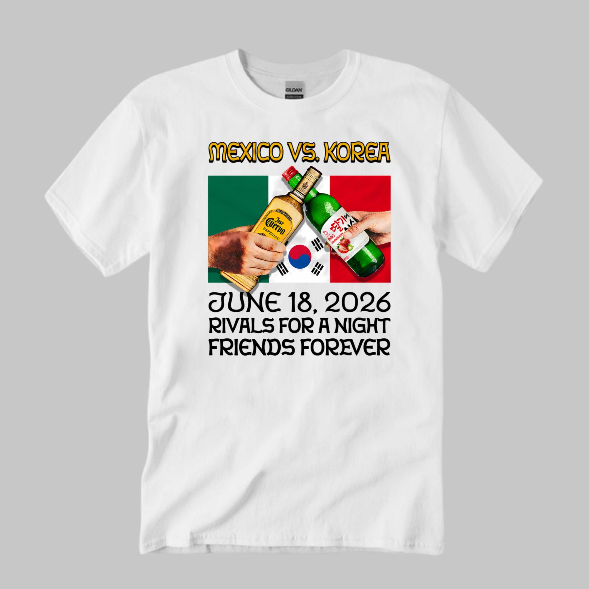 Mexico vs Korea Rivals For A Night Friends Forever Shirt
