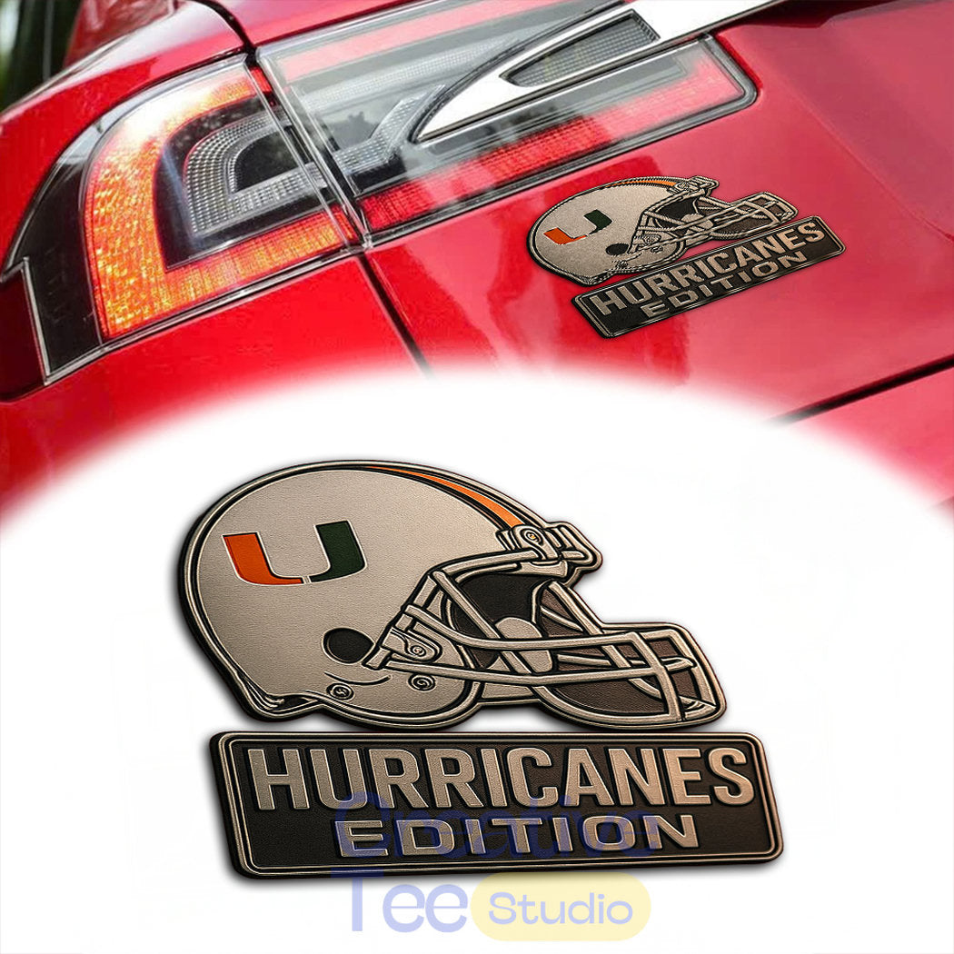Miami Hurricanes Custom Car Name Badge