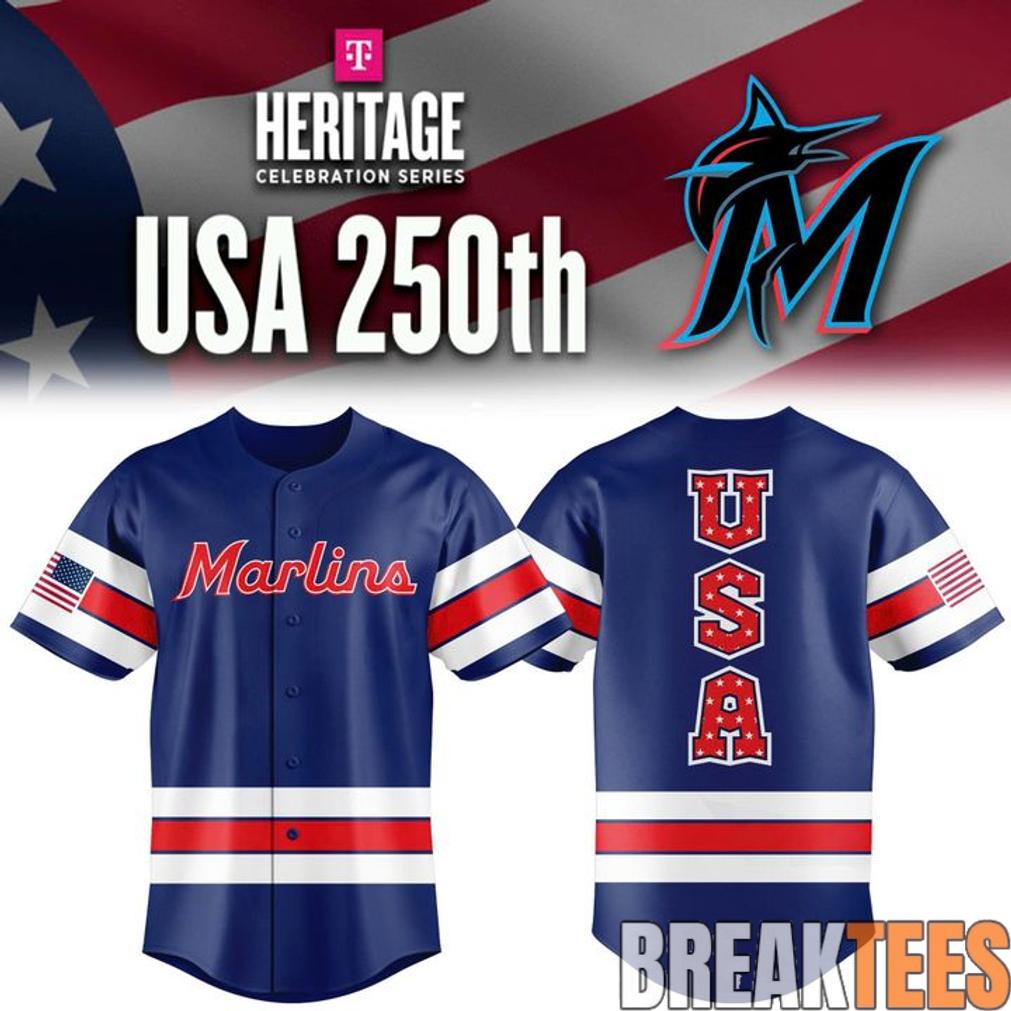 Miami Marlins 250th USA Celebration Baseball Jersey