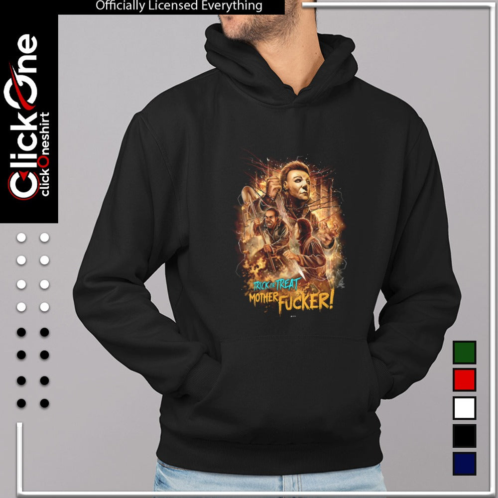 Michael Myers Halloween Trick Or Treat Mother Fucker Man Holding Shovel Fighting Killer shirt