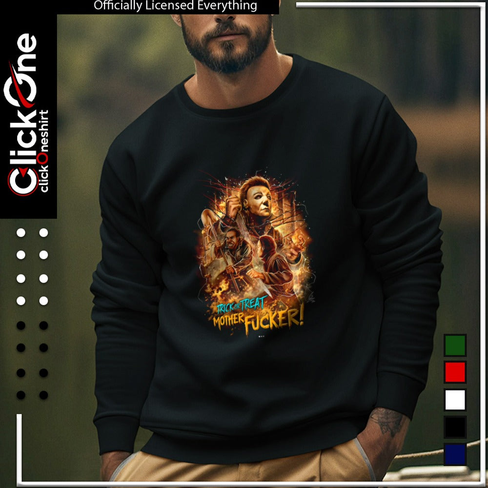 Michael Myers Halloween Trick Or Treat Mother Fucker Man Holding Shovel Fighting Killer shirt