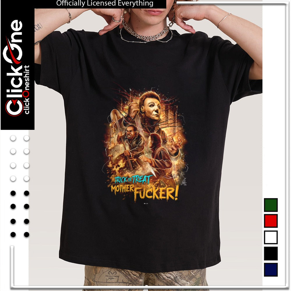 Michael Myers Halloween Trick Or Treat Mother Fucker Man Holding Shovel Fighting Killer shirt