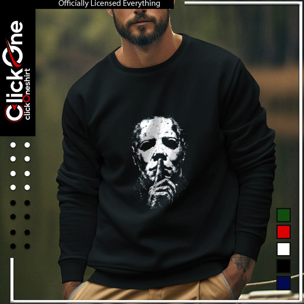 Michael Myers Halloween horror movie character silent shush shirt