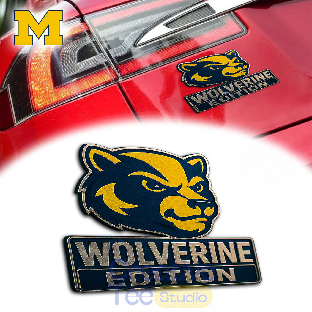 Michigan Wolverines Custom Car Name Badge