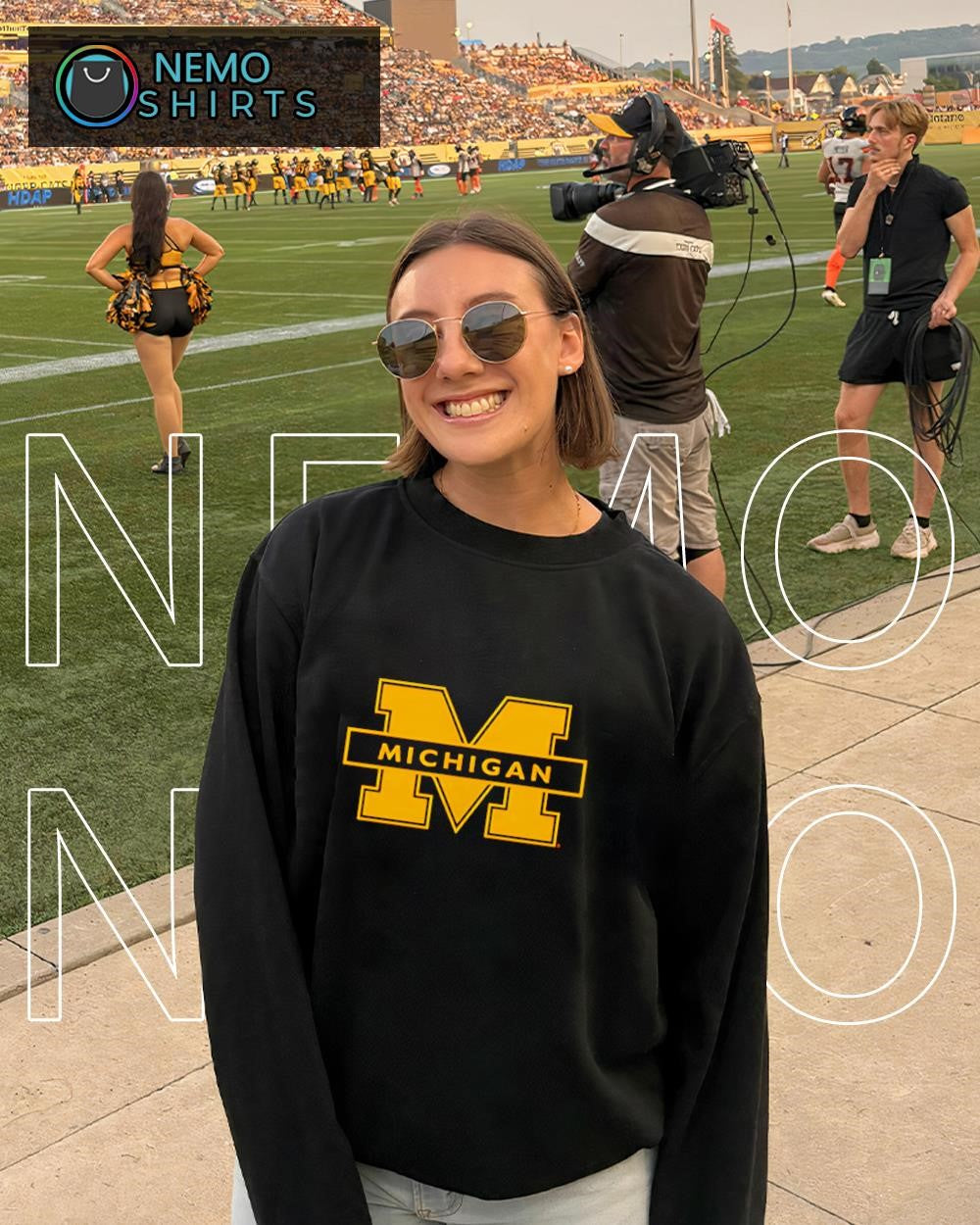 Michigan Wolverines M baseball logo shirt