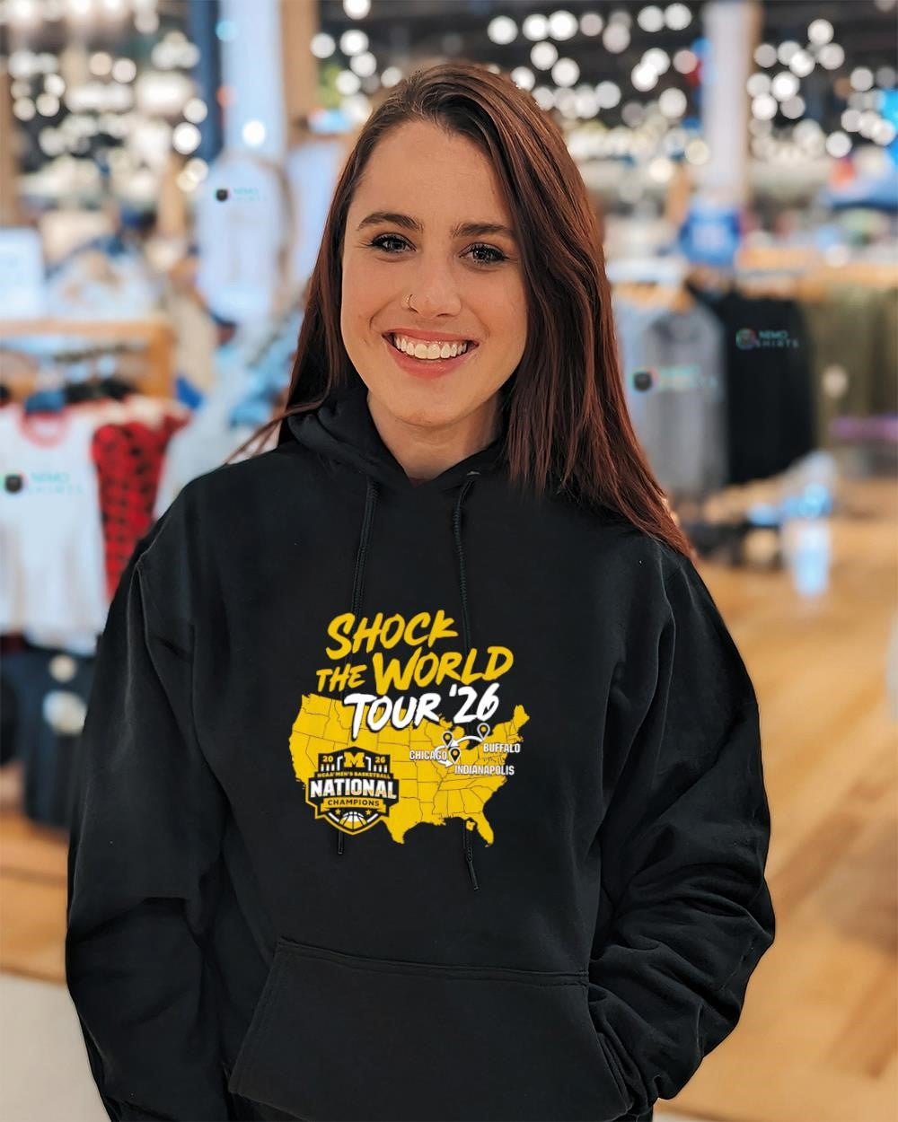 Michigan Wolverines MBB 2026 National Champions shock the world tour shirt
