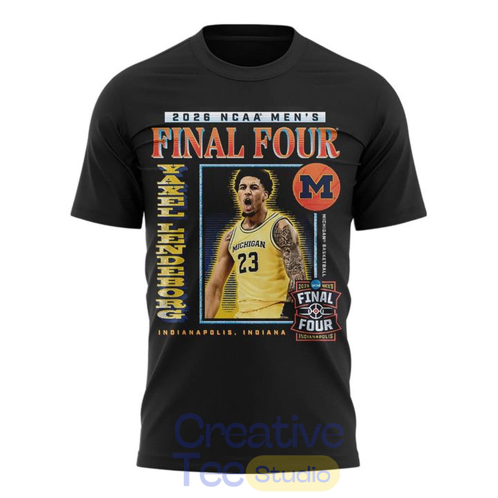 Michigan Wolverines Men’s Basketball Campus Ink Yaxel Lendeborg Final T-Shirt