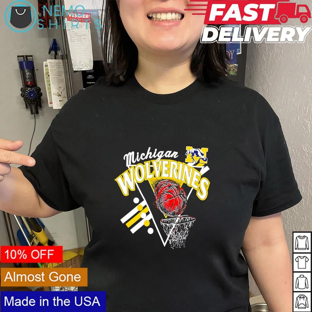 Michigan Wolverines basketball logo vintage shirt
