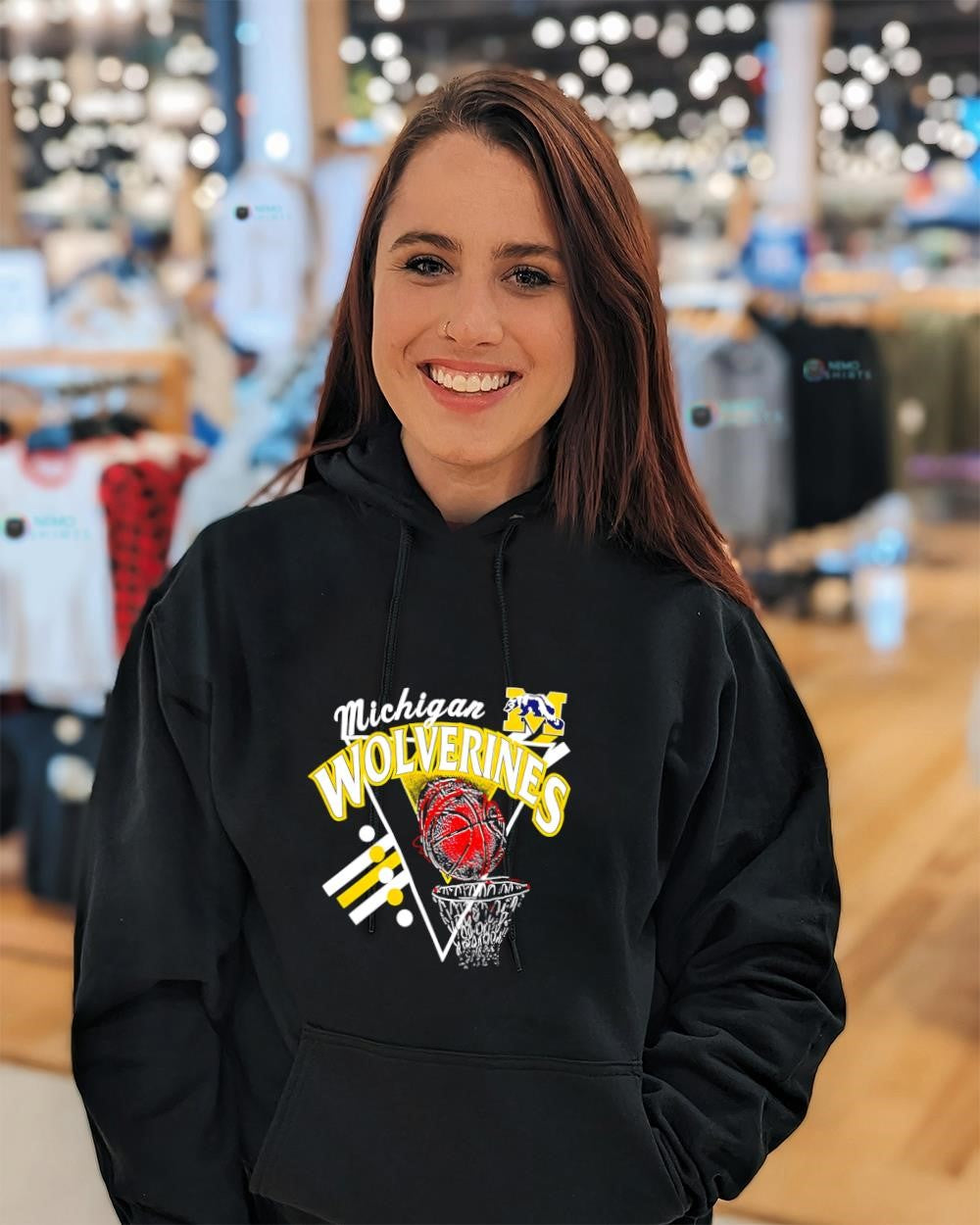 Michigan Wolverines basketball logo vintage shirt