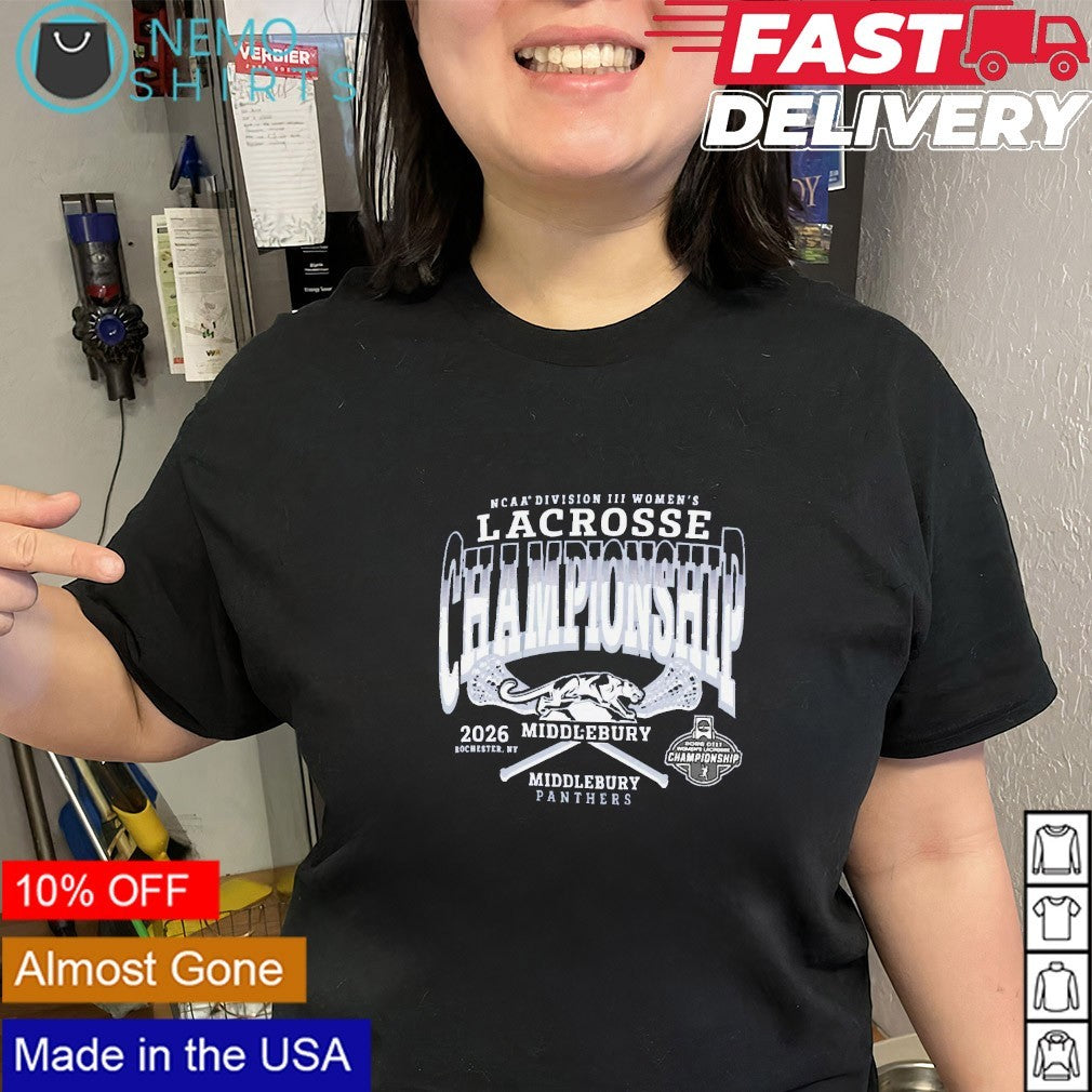 Middlebury Panthers NCAA DIII women’s lacrosse championship 2026 Rochester NY shirt