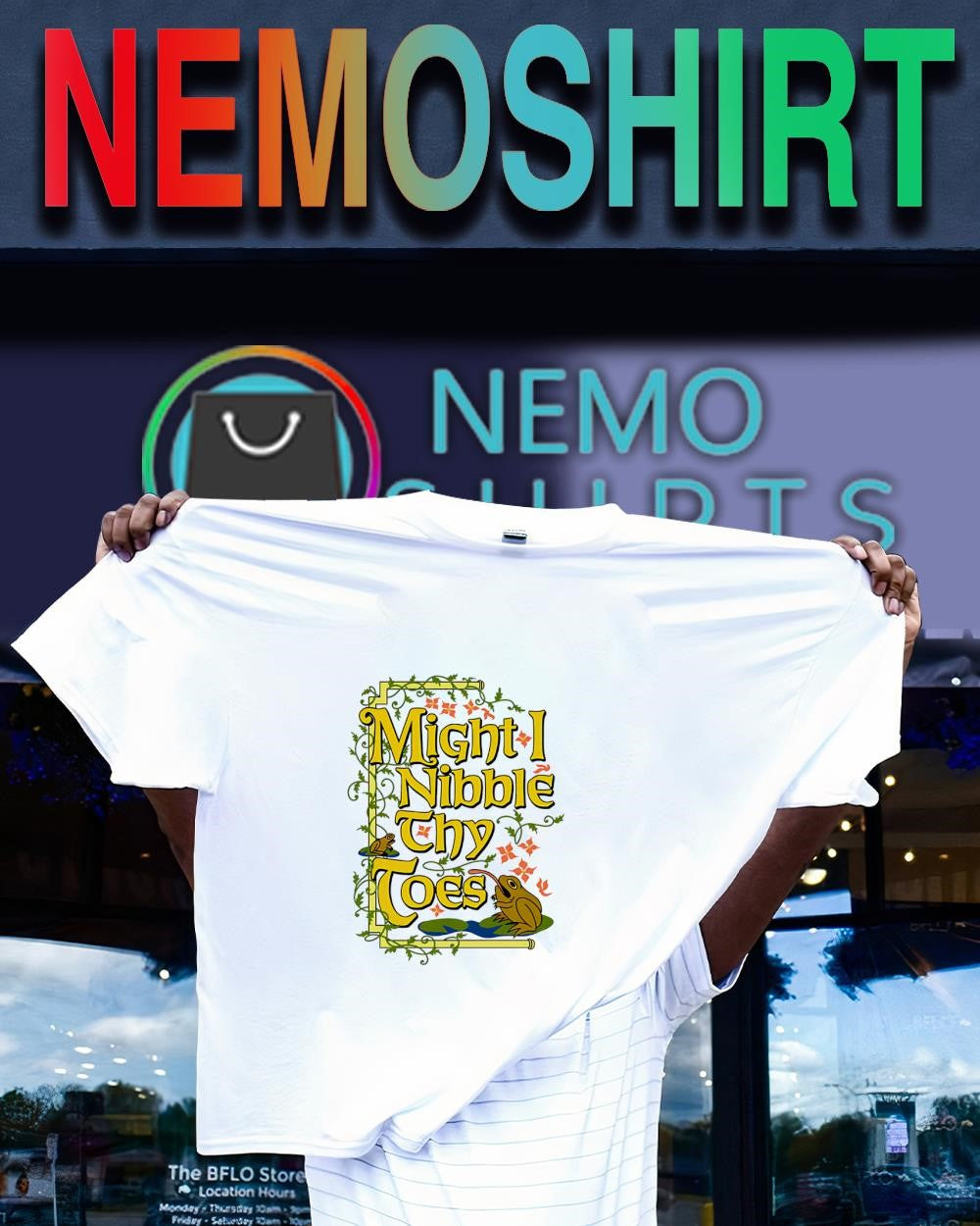Might I nibble thy toes frogs shirt