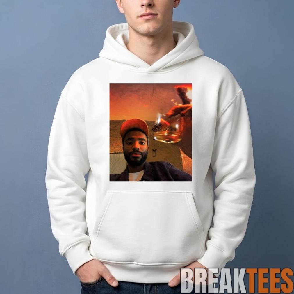 Mikal Bridges Graphic With The Cigar Whiskey Glass Shirt
