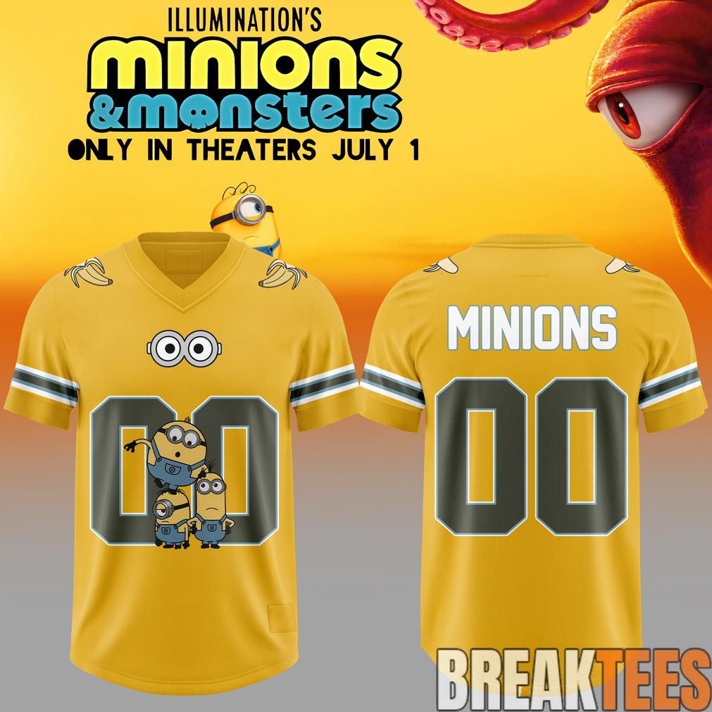 Minions & Monsters Movies Custom Football Jersey