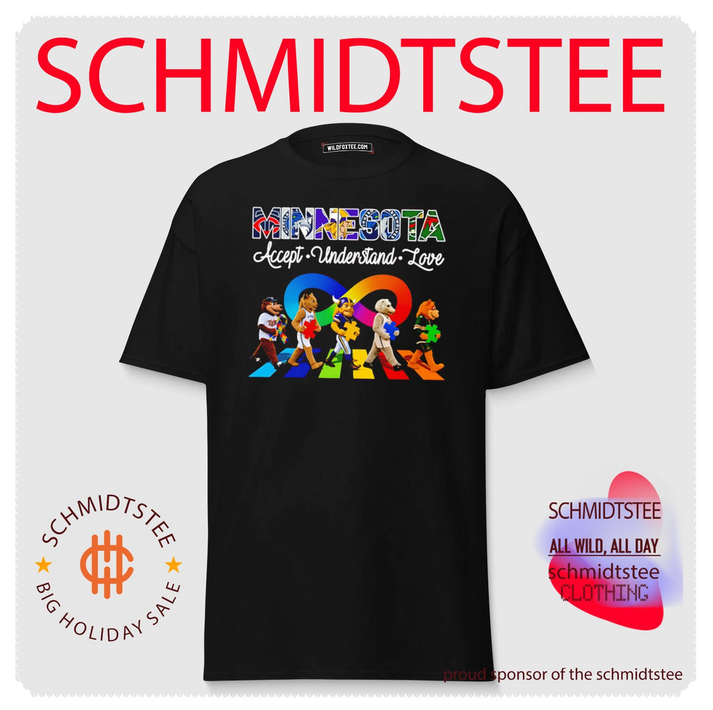Minnesota Sports Mascots Accept Understand Love Autism Awareness shirt