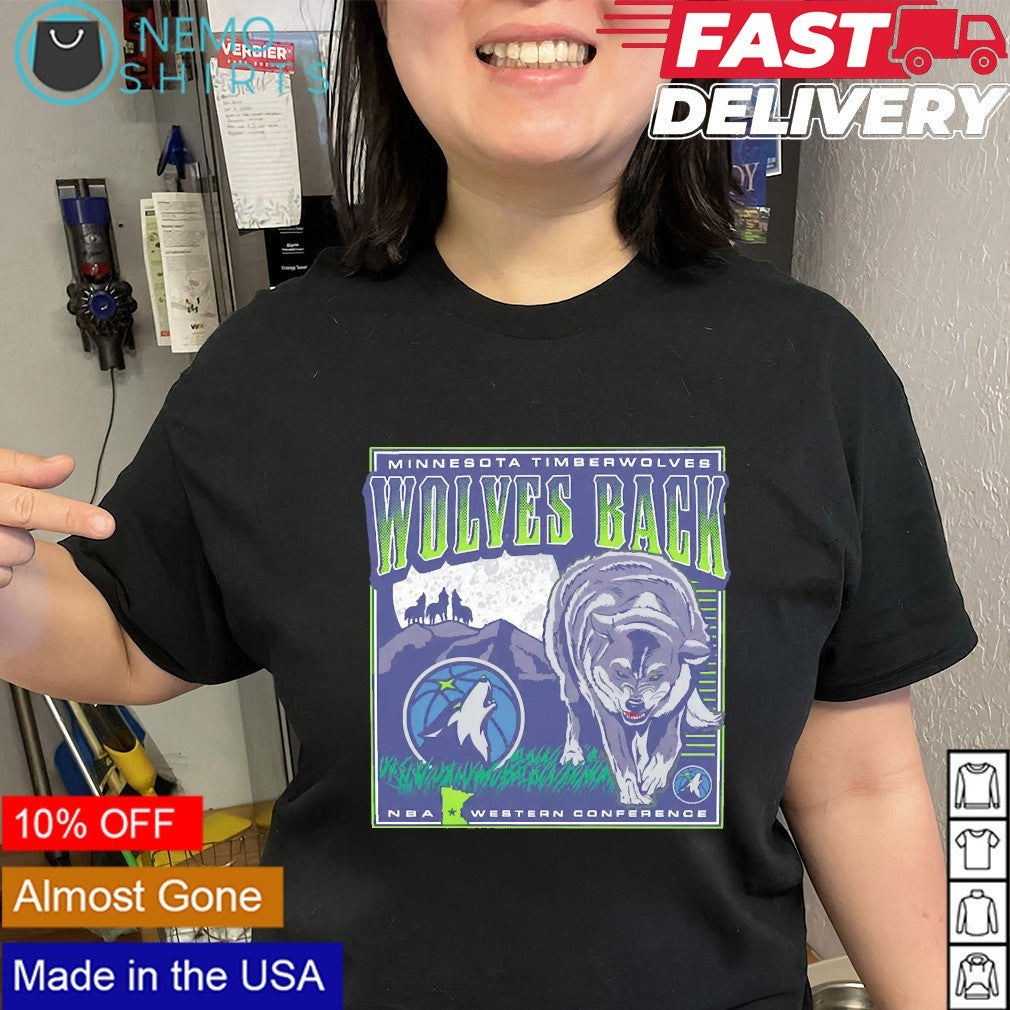 Minnesota Timberwolves Wolves Back NBA Western Conference shirt