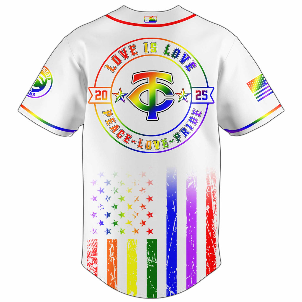 Minnesota Twins Happy Pride Month Baseball Jersey