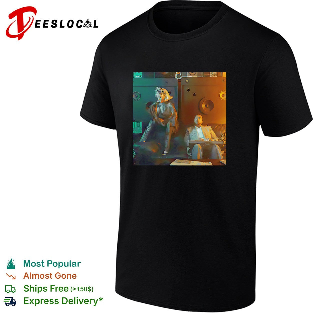 Missy Elliott Timbaland hip hop music studio shirt
