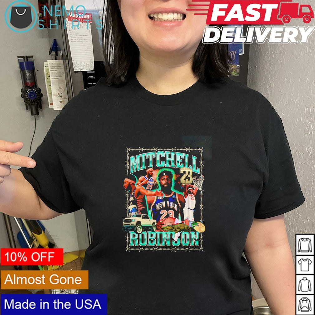 Mitchell Robinson 23 New York Knicks truck graphic shirt