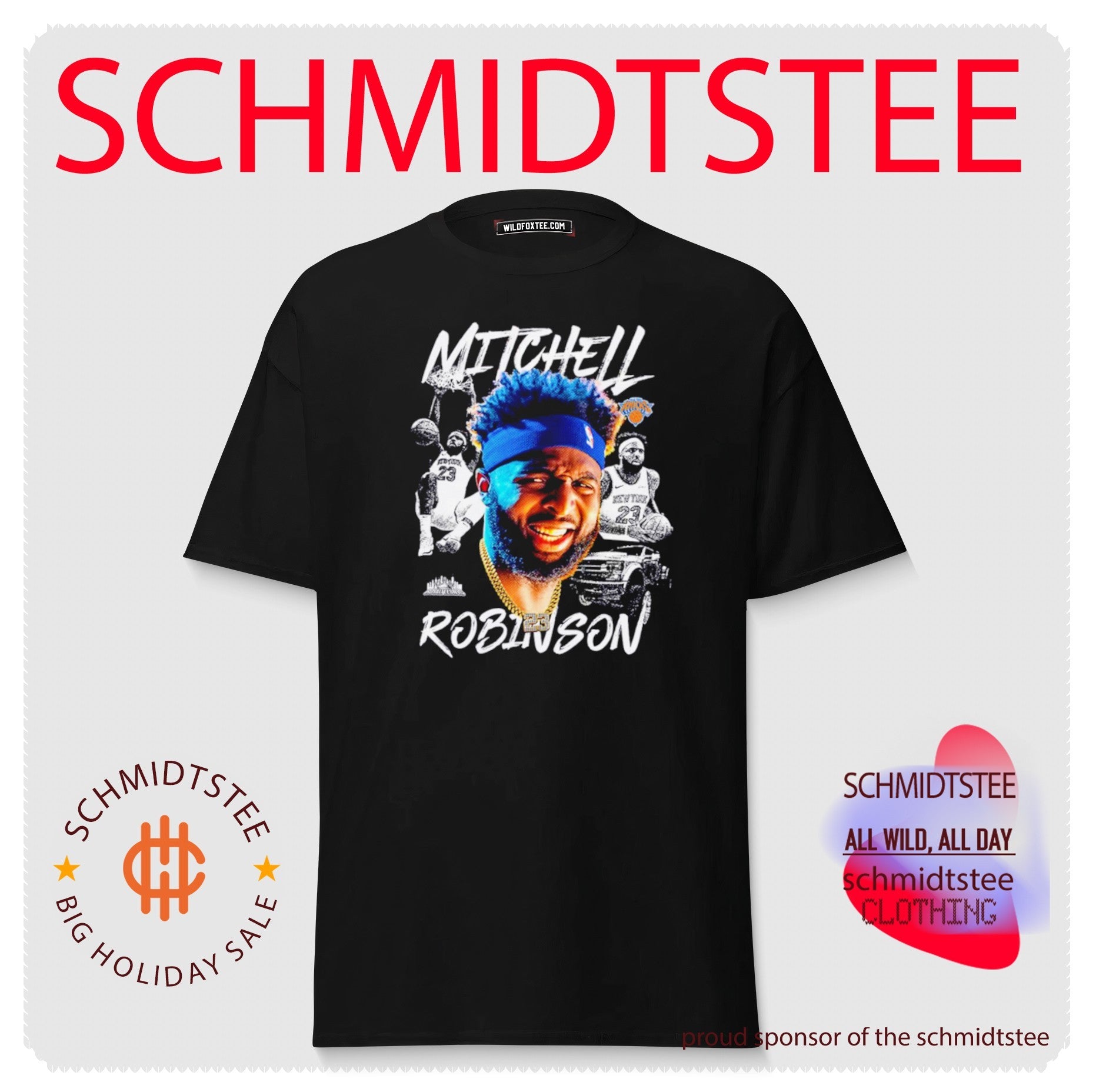 Mitchell Robinson New York Knicks graphic signature shirt