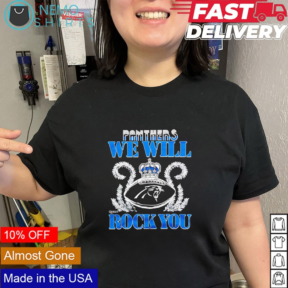 We will rock you Carolina Panthers crown queen shirt