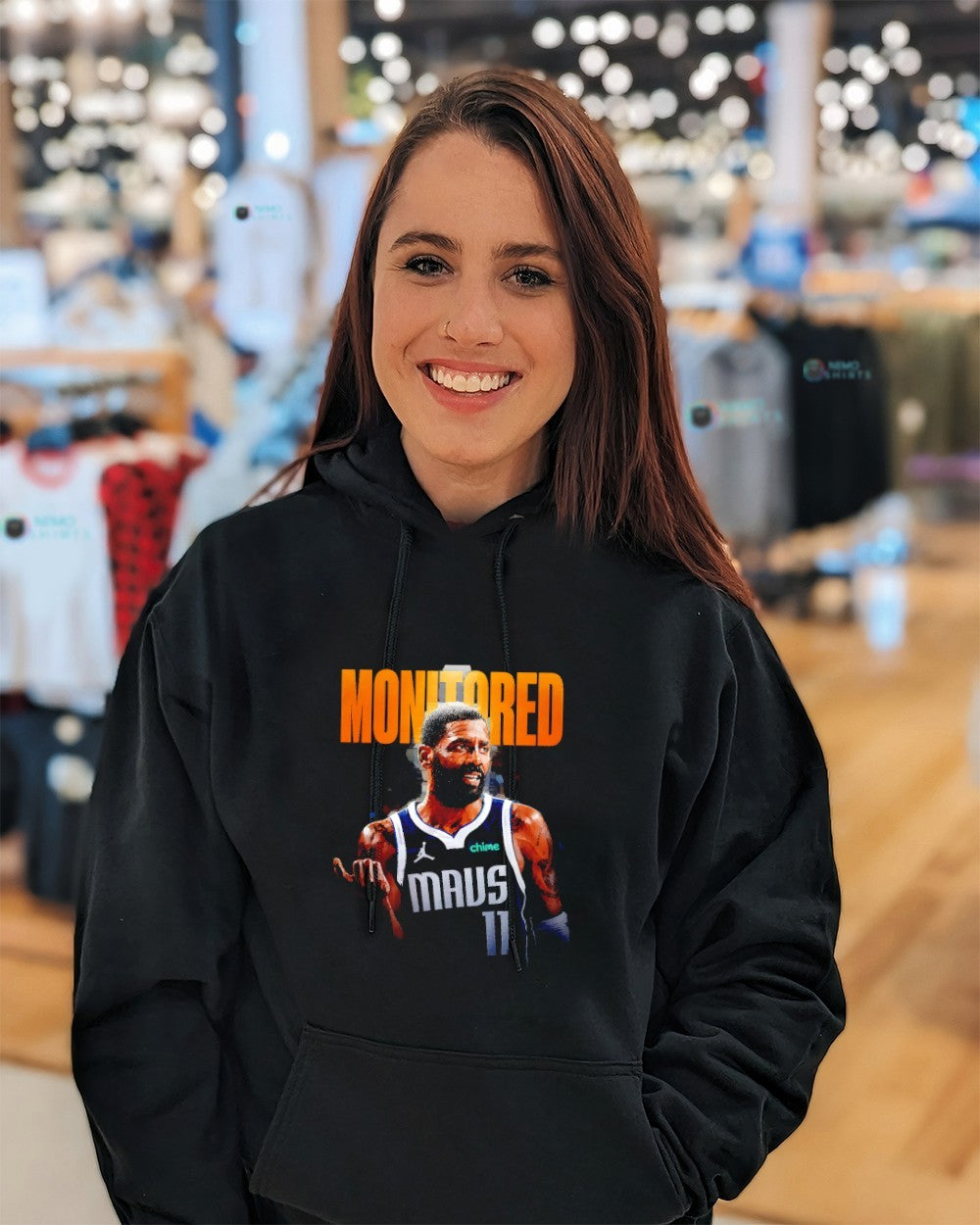 Monitored Kyrie Irving 11 Dallas Mavericks basketball player shirt