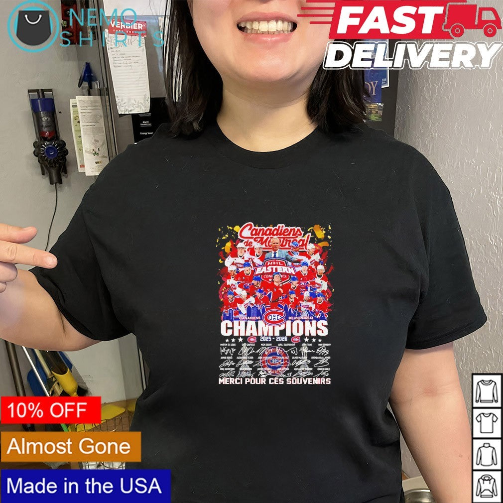 Montreal Canadiens champions 2025 2026 merci pour ces souvenirs shirt