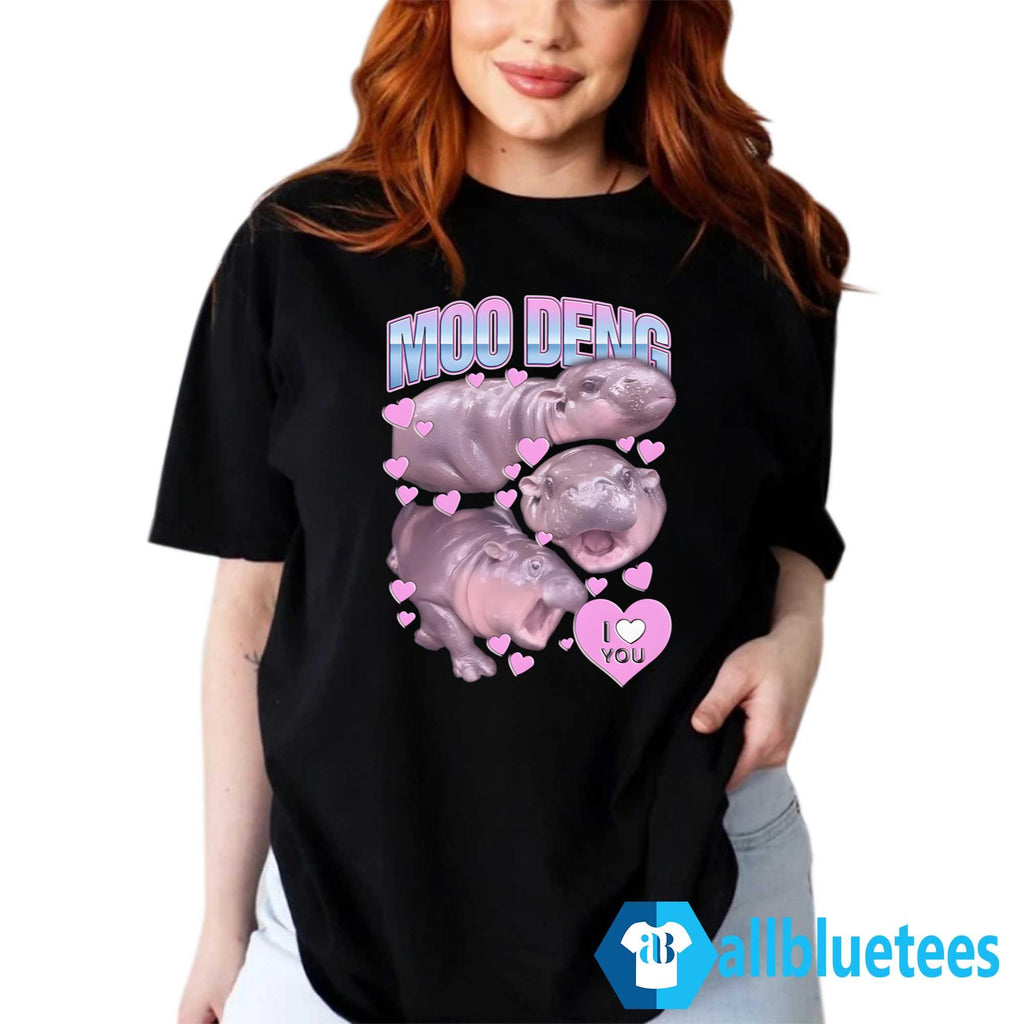 Moo Deng I Love You Shirt