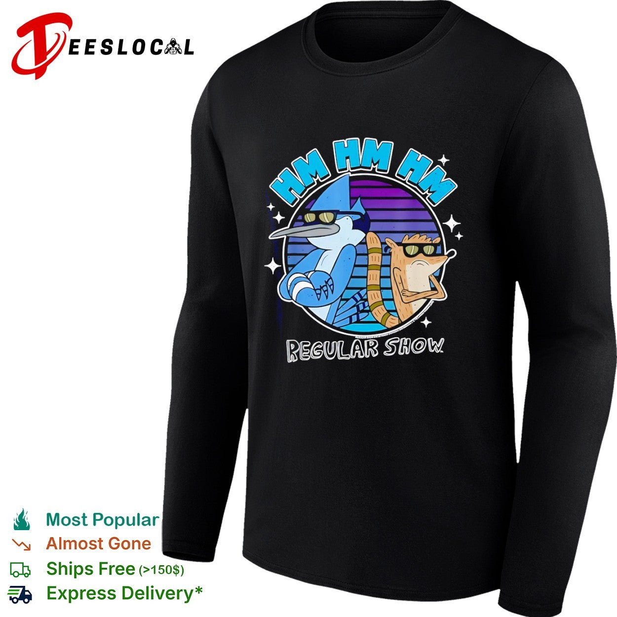 Mordecai and Rigby Regular Show Hm Hm Hm Character Cartoon shirt