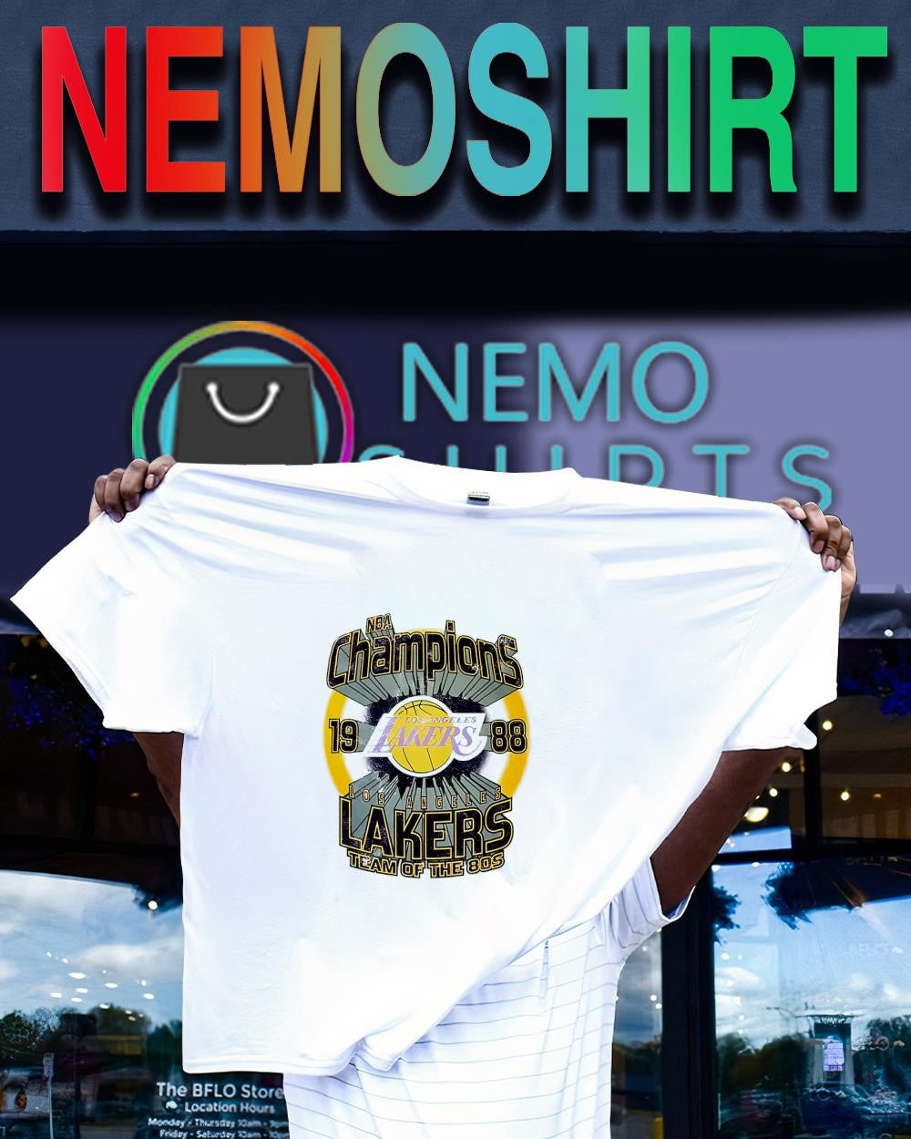 NBA Champions Los Angeles Lakers 1988 team of the 80s logo shirt