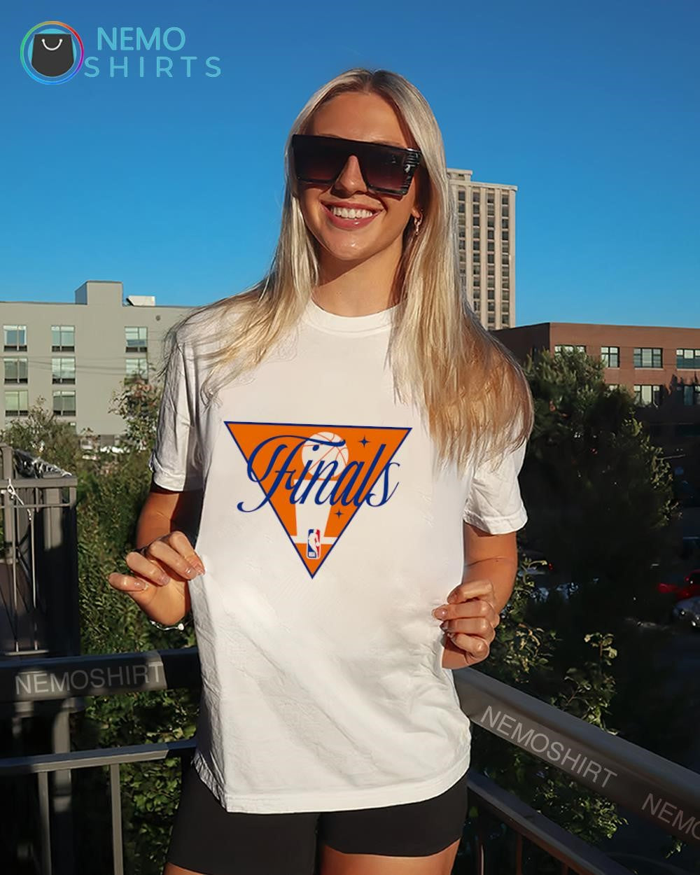 NBA Finals New York Knicks in 4 logo graphic shirt