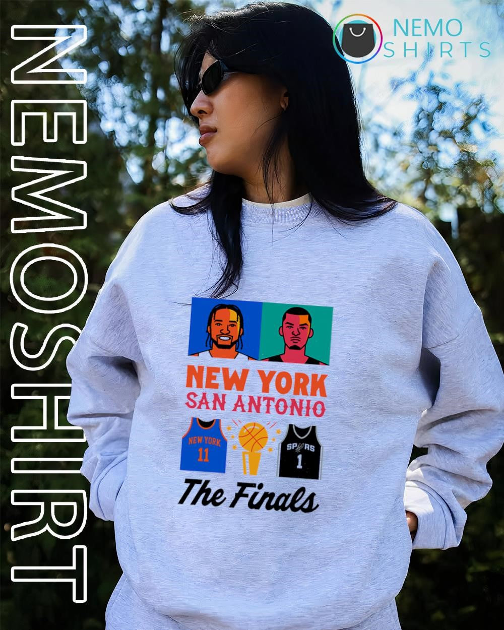 NBA Finals matchup New York Knicks 11 and the San Antonio Spurs 1 team jerseys shirt