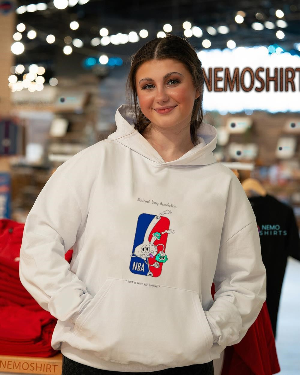 NBA National Bong Association this is why we smoke cartoon shirt