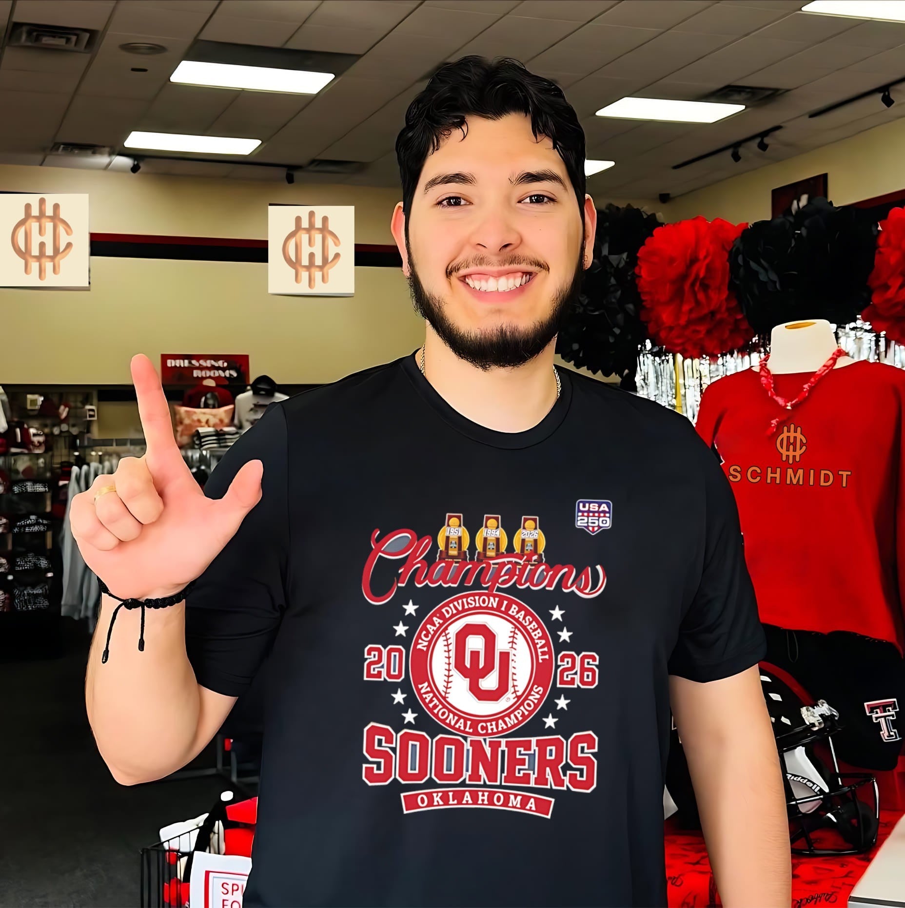 NCAA Division I Baseball Oklahoma Sooner three times Champions shirt